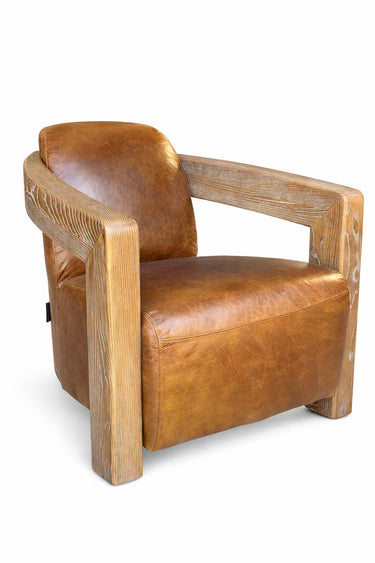 Bristol Aged Leather Armchair - Cognac at Online8 Furniture Auckland NZ