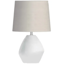 Brooke Cement Table Lamp - White at Online8 Furniture Auckland NZ