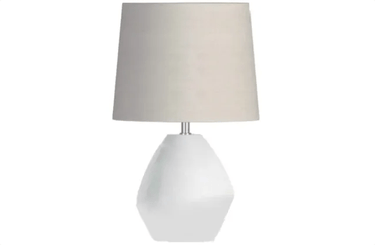 Brooke Cement Table Lamp - White at Online8 Furniture Auckland NZ