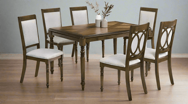 Brookwood Dining Suite 6 Seater - Rustic Brown at Online8 Furniture Auckland NZ