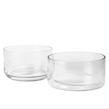 BROSTE Bowl Sylvia Large 2 piece - Clear Glass at Online8 Furniture Auckland NZ