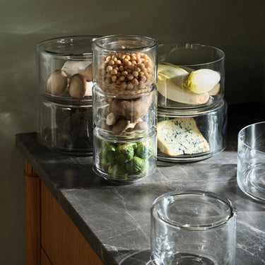 BROSTE Bowl Sylvia Large 2 piece - Clear Glass at Online8 Furniture Auckland NZ