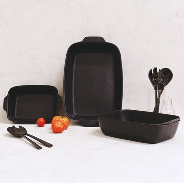 BROSTE Ovenware Vig Oven Dish Rectangular Large - Black at Online8 Furniture Auckland NZ