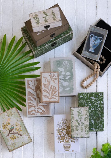 Brown Leaf Book Box Set of 2 at Online8 Furniture Auckland NZ