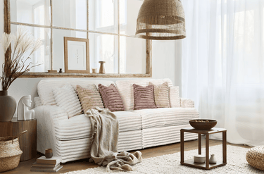 Bruno Large 4 Seater Corduroy Sofa - Ivory at Online8 Furniture Auckland NZ
