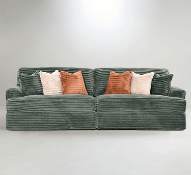 Bruno Large Corduroy 4 Seater Sofa - Olive at Online8 Furniture Auckland NZ