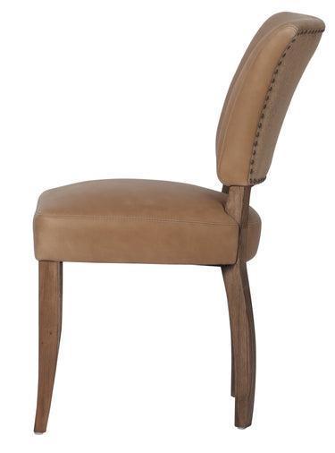 Cairo Dining Chair - Tan & Walnut at Online8 Furniture Auckland NZ