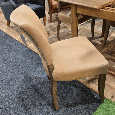 Cairo Dining Chair - Tan & Walnut at Online8 Furniture Auckland NZ