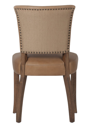Cairo Dining Chair - Tan & Walnut at Online8 Furniture Auckland NZ