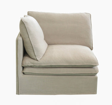 Calais Left End Slip Cover Sofa Seat - Oatmeal at Online8 Furniture Auckland NZ