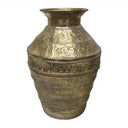 Calypso Hand Hammered Metal Urn - Gold at Online8 Furniture Auckland NZ
