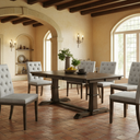 Cambria Dining Suite 6 Seater - Rustic Brown at Online8 Furniture Auckland NZ