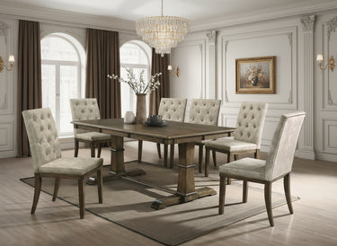 Cambria Dining Suite 6 Seater - Rustic Brown at Online8 Furniture Auckland NZ
