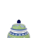 Camelia Ceramic Ginger Jar Small styled on a console shelf