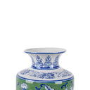 Camelia Ceramic Waisted Vase Large, 18.5cm diameter glazed ceramic vase