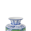 Camelia Ceramic Waisted Vase Small, 18.5cm diameter glazed ceramic vase