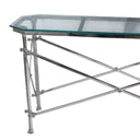 Campaign Console Table - Nickel at Online8 Furniture Auckland NZ