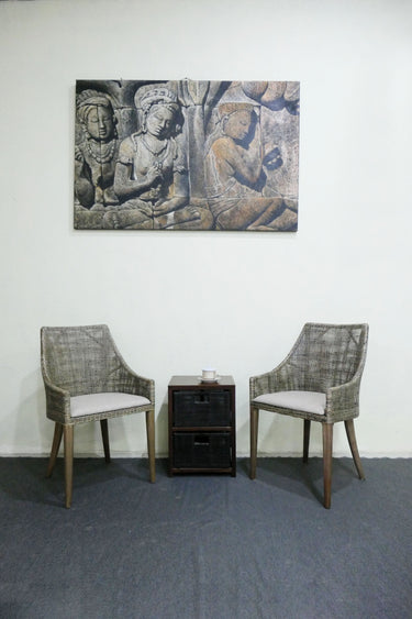 Canggu Armchair - Smoke & Oatmeal at Online8 Furniture Auckland NZ
