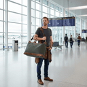 Canvas & Leather Luggage bag - The Atlas at Online8 Furniture Auckland NZ