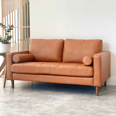 Capilano Mid-Century 2 Seater Sofa - Cognac at Online8 Furniture Auckland NZ