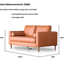 Capilano Mid-Century 2 Seater Sofa - Cognac at Online8 Furniture Auckland NZ