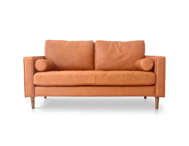 Capilano Mid-Century 2 Seater Sofa - Cognac at Online8 Furniture Auckland NZ