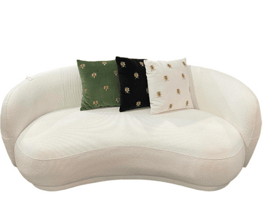 Capri Loveseat Curved Sofa - lvory at Online8 Furniture Auckland NZ