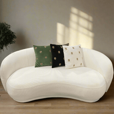 Capri Loveseat Curved Sofa - lvory at Online8 Furniture Auckland NZ