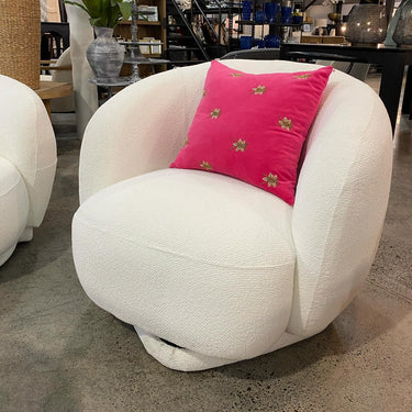 Capri Occasional Swivel Chair - lvory at Online8 Furniture Auckland NZ