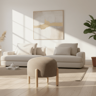 Caprice Round Stool - Coffee at Online8 Furniture Auckland NZ