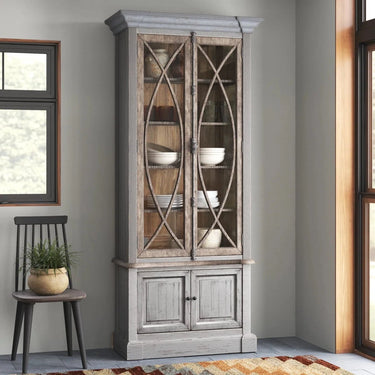 Cardenas Old Pine Display Cabinet | Bookcase at Online8 Furniture Auckland NZ