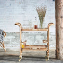 Carlo Rattan Bar Trolley - Antique at Online8 Furniture Auckland NZ