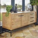Carlton 2 Door 3 Drawer Sideboard - Natural at Online8 Furniture Auckland NZ