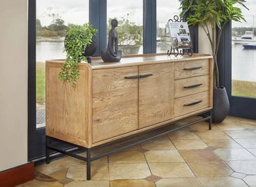 Carlton 2 Door 3 Drawer Sideboard - Natural at Online8 Furniture Auckland NZ