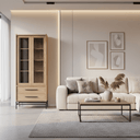 Carlton Cupboard with Glass Doors at Online8 Furniture Auckland NZ
