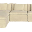 Carlton Slip Cover Modular Sofa with Reversible Chaise - Hemp at Online8 Furniture Auckland NZ