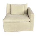 Carlton Slip Cover Modular Sofa with Reversible Chaise - Hemp at Online8 Furniture Auckland NZ