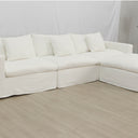 Carlton Slipcover Modular Sofa with Reversible Chaise - Cloud at Online8 Furniture Auckland NZ