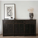 Carrington 6 Door 3 Drawer Sideboard – Antique Black at Online8 Furniture Auckland NZ