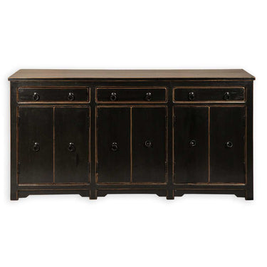 Carrington 6 Door 3 Drawer Sideboard – Antique Black at Online8 Furniture Auckland NZ