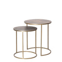 Cassablanca Aluminium & Iron Side Table - Set of 2 at Online8 Furniture Auckland NZ