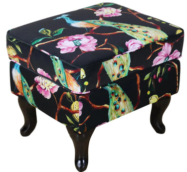Castella Patchwork Ottoman - Peacock at Online8 Furniture Auckland NZ