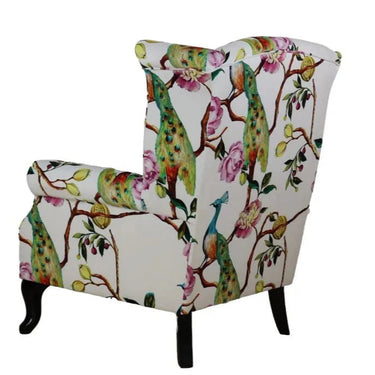 Castella Wingback Patchwork Armchair - Peacock at Online8 Furniture Auckland NZ