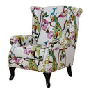 Castella Wingback Patchwork Armchair - Peacock at Online8 Furniture Auckland NZ