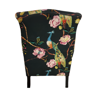 Castella Wingback Patchwork Armchair - Peacock at Online8 Furniture Auckland NZ