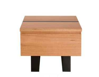 Catalina 1 Drawer Lamp Table – Messmate Timber with Resin Inlay at Online8 Furniture Auckland NZ