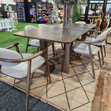 Cellini Dining Chair - Sand & Walnut at Online8 Furniture Auckland NZ