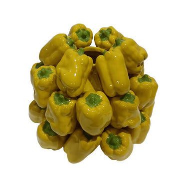 Ceramic Bell Pepper Vessel - Yellow at Online8 Furniture Auckland NZ