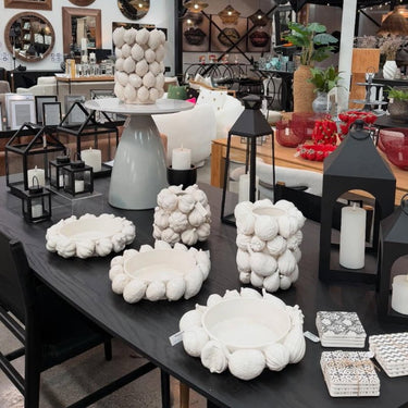 Ceramic Lemon Vessel - White at Online8 Furniture Auckland NZ