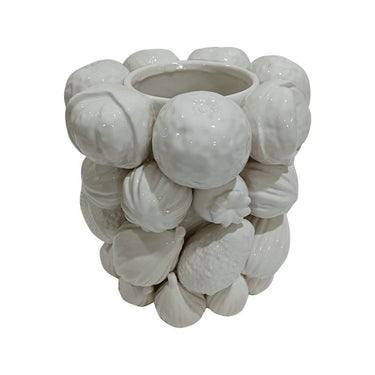 Ceramic Mixed Fruit Vessel - White at Online8 Furniture Auckland NZ